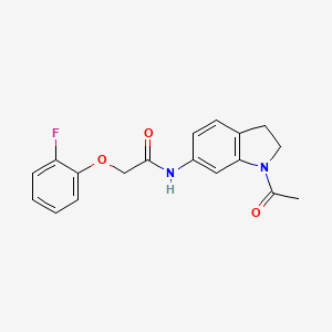 molecular formula C18H17FN2O3 B6536431 N-(1-acetyl-2,3-dihydro-1H-indol-6-yl)-2-(2-fluorophenoxy)acetamide CAS No. 1021209-92-6