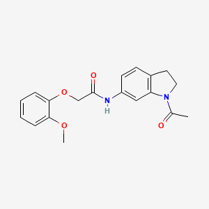 molecular formula C19H20N2O4 B6536439 N-(1-acetyl-2,3-dihydro-1H-indol-6-yl)-2-(2-methoxyphenoxy)acetamide CAS No. 1021209-94-8