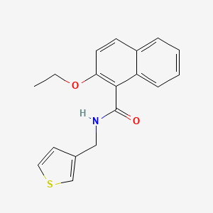 molecular formula C18H17NO2S B6536700 2-ethoxy-N-[(thiophen-3-yl)methyl]naphthalene-1-carboxamide CAS No. 1058195-50-8