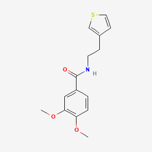 molecular formula C15H17NO3S B6536922 3,4-dimethoxy-N-[2-(thiophen-3-yl)ethyl]benzamide CAS No. 1058259-36-1