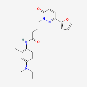 molecular formula C23H28N4O3 B6536958 N-[4-(diethylamino)-2-methylphenyl]-4-[3-(furan-2-yl)-6-oxo-1,6-dihydropyridazin-1-yl]butanamide CAS No. 1021211-77-7