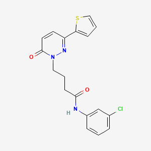 molecular formula C18H16ClN3O2S B6537044 N-(3-chlorophenyl)-4-[6-oxo-3-(thiophen-2-yl)-1,6-dihydropyridazin-1-yl]butanamide CAS No. 1021259-81-3