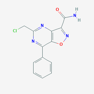 B065380 Isoxazolo(4,5-d)pyrimidine-3-carboxamide, 5-(chloromethyl)-7-phenyl- CAS No. 165611-01-8