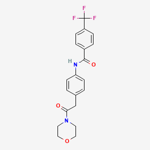molecular formula C20H19F3N2O3 B6538759 N-{4-[2-(morpholin-4-yl)-2-oxoethyl]phenyl}-4-(trifluoromethyl)benzamide CAS No. 1060328-16-6