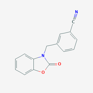 3-[(2-Oxo-2,3-dihydro-1,3-benzoxazol-3-yl)methyl]benzonitrile