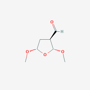 (2R,3S,5S)-2,5-dimethoxyoxolane-3-carbaldehyde