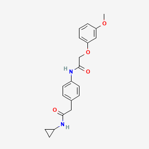 molecular formula C20H22N2O4 B6539307 N-{4-[(cyclopropylcarbamoyl)methyl]phenyl}-2-(3-methoxyphenoxy)acetamide CAS No. 1060263-69-5