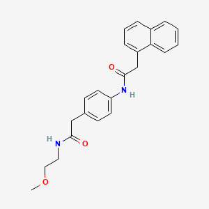 molecular formula C23H24N2O3 B6539757 N-(2-methoxyethyl)-2-{4-[2-(naphthalen-1-yl)acetamido]phenyl}acetamide CAS No. 1060363-43-0