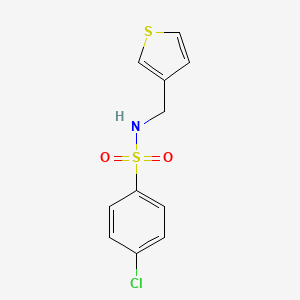 molecular formula C11H10ClNO2S2 B6539994 4-chloro-N-(thiophen-3-ylmethyl)benzenesulfonamide CAS No. 1060229-77-7