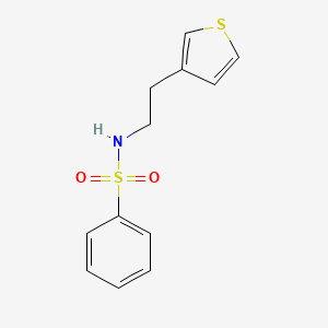 molecular formula C12H13NO2S2 B6540115 Benzenesulfonamide, N-[2-(3-thienyl)ethyl]- CAS No. 179932-93-5