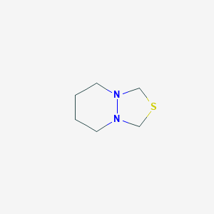 molecular formula C6H12N2S B065406 1H,3H-[1,3,4]Thiadiazolo[3,4-a]pyridazine,tetrahydro-(9CI) CAS No. 162819-09-2