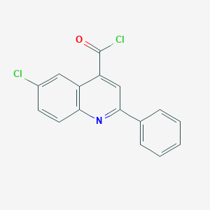 molecular formula C16H9Cl2NO B065407 6-Chloro-2-phenylquinoline-4-carbonyl chloride CAS No. 174636-77-2