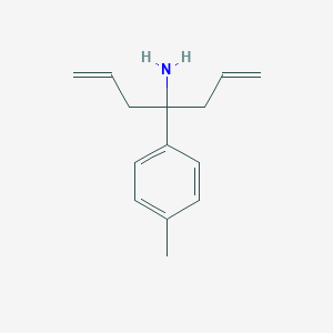 molecular formula C14H19N B065414 4-(4-Methylphenyl)hepta-1,6-dien-4-amine CAS No. 189167-67-7