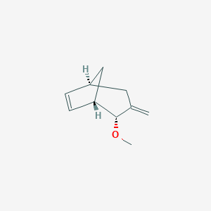 molecular formula C10H14O B065420 Bicyclo[3.2.1]oct-6-ene, 2-methoxy-3-methylene-, endo-(9CI) CAS No. 187995-55-7