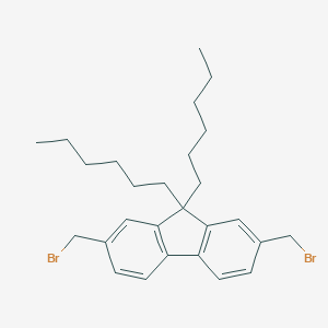 molecular formula C27H36Br2 B065434 2,7-Bis(bromomethyl)-9,9-dihexyl-9H-fluorene CAS No. 187148-75-0