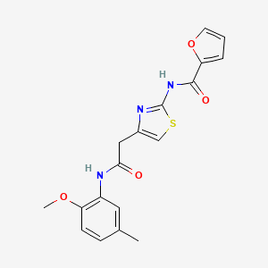 N-(4-{[(2-methoxy-5-methylphenyl)carbamoyl]methyl}-1,3-thiazol-2-yl)furan-2-carboxamide