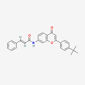 B6543983 (2E)-N-[2-(4-tert-butylphenyl)-4-oxo-4H-chromen-7-yl]-3-phenylprop-2-enamide CAS No. 929452-63-1