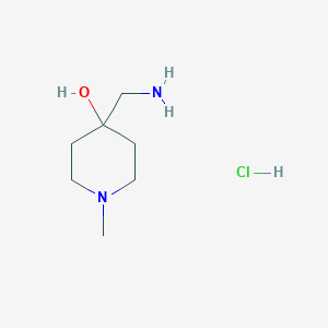 molecular formula C7H17ClN2O B065440 4-(Aminomethyl)-1-methylpiperidin-4-ol hydrochloride CAS No. 168818-68-6
