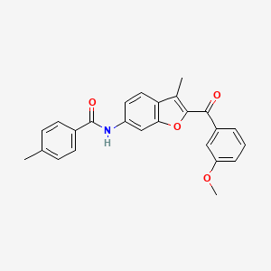 N-[2-(3-methoxybenzoyl)-3-methyl-1-benzofuran-6-yl]-4-methylbenzamide