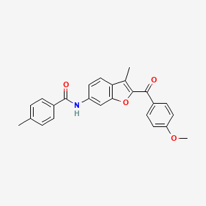 N-[2-(4-methoxybenzoyl)-3-methyl-1-benzofuran-6-yl]-4-methylbenzamide