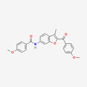 4-methoxy-N-[2-(4-methoxybenzoyl)-3-methyl-1-benzofuran-6-yl]benzamide