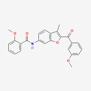 2-methoxy-N-[2-(3-methoxybenzoyl)-3-methyl-1-benzofuran-6-yl]benzamide