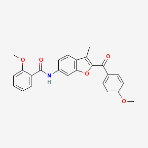 B6544080 2-methoxy-N-[2-(4-methoxybenzoyl)-3-methyl-1-benzofuran-6-yl]benzamide CAS No. 929452-39-1
