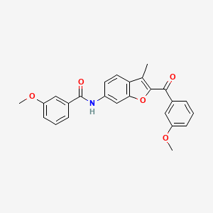 3-methoxy-N-[2-(3-methoxybenzoyl)-3-methyl-1-benzofuran-6-yl]benzamide