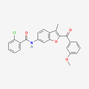 B6544105 2-chloro-N-[2-(3-methoxybenzoyl)-3-methyl-1-benzofuran-6-yl]benzamide CAS No. 929372-19-0