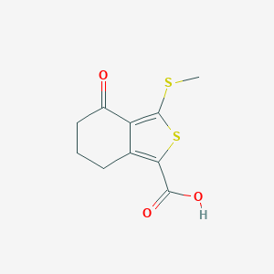 molecular formula C10H10O3S2 B065442 3-methylsulfanyl-4-oxo-6,7-dihydro-5H-2-benzothiophene-1-carboxylic acid CAS No. 168279-58-1