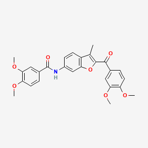 N-[2-(3,4-dimethoxybenzoyl)-3-methyl-1-benzofuran-6-yl]-3,4-dimethoxybenzamide