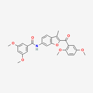 N-[2-(2,5-dimethoxybenzoyl)-3-methyl-1-benzofuran-6-yl]-3,5-dimethoxybenzamide