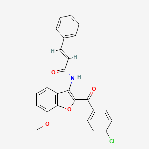 (2E)-N-[2-(4-chlorobenzoyl)-7-methoxy-1-benzofuran-3-yl]-3-phenylprop-2-enamide