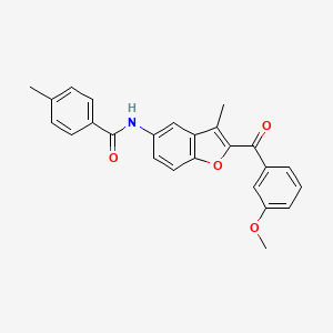 N-[2-(3-methoxybenzoyl)-3-methyl-1-benzofuran-5-yl]-4-methylbenzamide