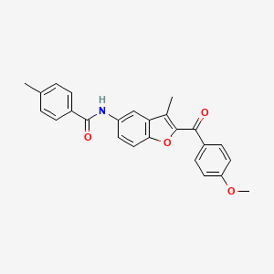 N-[2-(4-methoxybenzoyl)-3-methyl-1-benzofuran-5-yl]-4-methylbenzamide