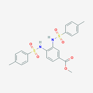 molecular formula C22H22N2O6S2 B065443 Methyl 3,4-di[[(4-methylphenyl)sulfonyl]amino]benzoate CAS No. 175204-19-0