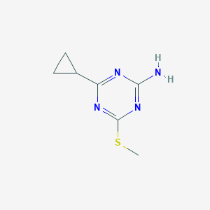 4-Cyclopropyl-6-(methylthio)-1,3,5-triazin-2-amine