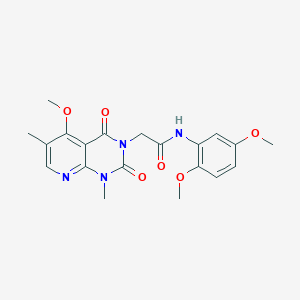 molecular formula C20H22N4O6 B6544713 N-(2,5-dimethoxyphenyl)-2-{5-methoxy-1,6-dimethyl-2,4-dioxo-1H,2H,3H,4H-pyrido[2,3-d]pyrimidin-3-yl}acetamide CAS No. 946350-57-8