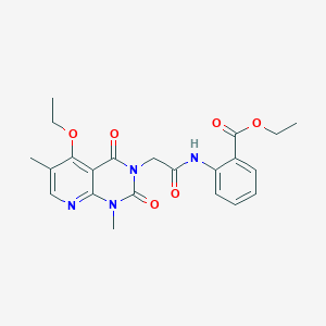 ethyl 2-(2-{5-ethoxy-1,6-dimethyl-2,4-dioxo-1H,2H,3H,4H-pyrido[2,3-d]pyrimidin-3-yl}acetamido)benzoate