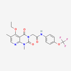 2-{5-ethoxy-1,6-dimethyl-2,4-dioxo-1H,2H,3H,4H-pyrido[2,3-d]pyrimidin-3-yl}-N-[4-(trifluoromethoxy)phenyl]acetamide