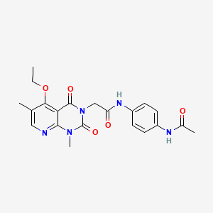 molecular formula C21H23N5O5 B6544888 N-(4-acetamidophenyl)-2-{5-ethoxy-1,6-dimethyl-2,4-dioxo-1H,2H,3H,4H-pyrido[2,3-d]pyrimidin-3-yl}acetamide CAS No. 946249-03-2