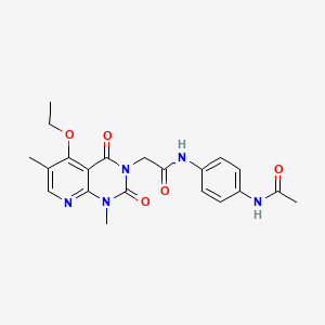 N-(4-acetamidophenyl)-2-{5-ethoxy-1,6-dimethyl-2,4-dioxo-1H,2H,3H,4H-pyrido[2,3-d]pyrimidin-3-yl}acetamide