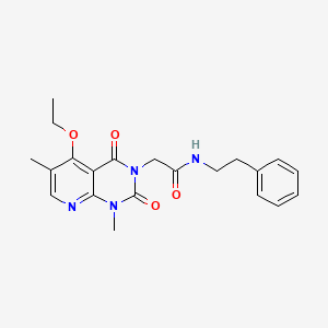2-{5-ethoxy-1,6-dimethyl-2,4-dioxo-1H,2H,3H,4H-pyrido[2,3-d]pyrimidin-3-yl}-N-(2-phenylethyl)acetamide
