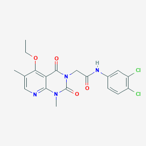 molecular formula C19H18Cl2N4O4 B6544923 N-(3,4-dichlorophenyl)-2-{5-ethoxy-1,6-dimethyl-2,4-dioxo-1H,2H,3H,4H-pyrido[2,3-d]pyrimidin-3-yl}acetamide CAS No. 946249-23-6