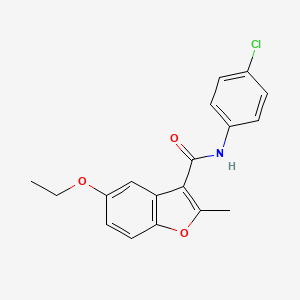molecular formula C18H16ClNO3 B6544951 N-(4-chlorophenyl)-5-ethoxy-2-methyl-1-benzofuran-3-carboxamide CAS No. 929451-79-6