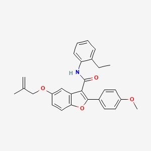 N-(2-ethylphenyl)-2-(4-methoxyphenyl)-5-[(2-methylprop-2-en-1-yl)oxy]-1-benzofuran-3-carboxamide