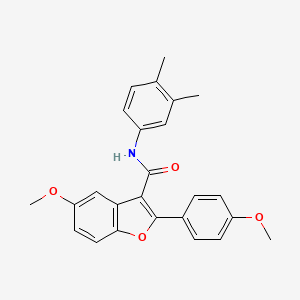 N-(3,4-dimethylphenyl)-5-methoxy-2-(4-methoxyphenyl)-1-benzofuran-3-carboxamide
