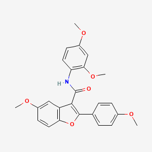 molecular formula C25H23NO6 B6545087 N-(2,4-dimethoxyphenyl)-5-methoxy-2-(4-methoxyphenyl)-1-benzofuran-3-carboxamide CAS No. 929513-67-7