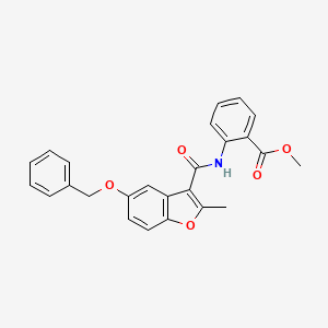 molecular formula C25H21NO5 B6545119 methyl 2-[5-(benzyloxy)-2-methyl-1-benzofuran-3-amido]benzoate CAS No. 929390-19-2