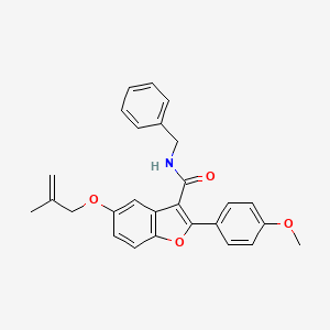 molecular formula C27H25NO4 B6545133 N-benzyl-2-(4-methoxyphenyl)-5-[(2-methylprop-2-en-1-yl)oxy]-1-benzofuran-3-carboxamide CAS No. 929513-85-9